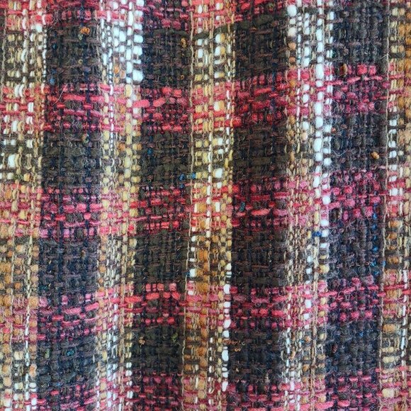 LOFT Chocolate Brown Plaid Wool Mini Skirt Collegiate Schoolgirl Preppy  Size 2 - Picture 9 of 9